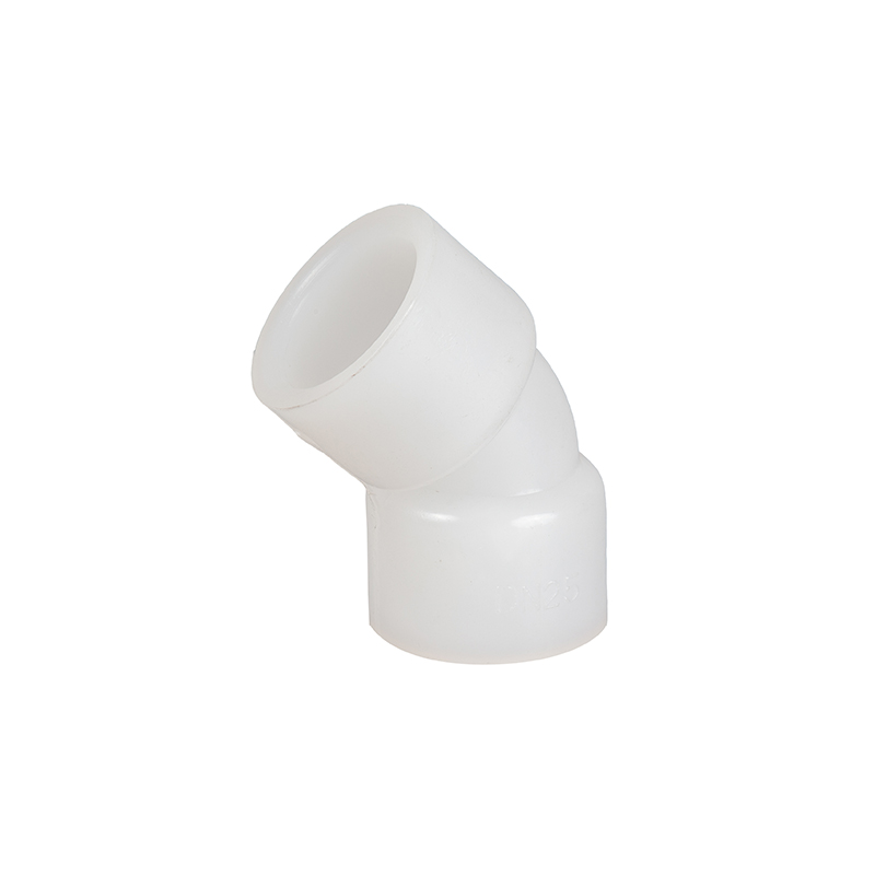 SOLDADURA PVDF 45° CODO DE RADIO CORTO