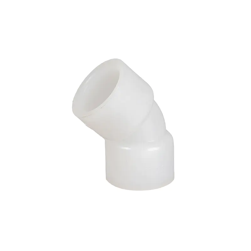 SOLDADURA PVDF 45° CODO DE RADIO CORTO SOLDADURA PVDF 45° CODO DE RADIO CORTO
